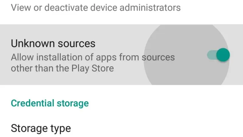 Android Security Settings for Installing Unknown Apps