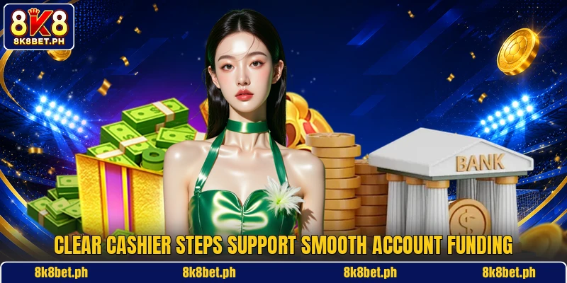 Clear cashier steps support smooth account funding
