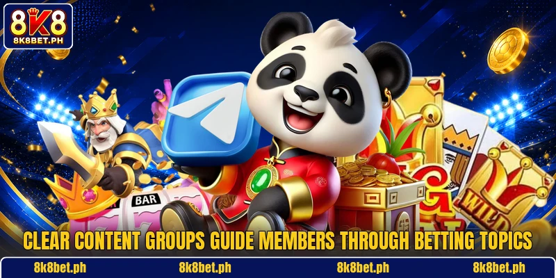 Clear content groups guide members through betting topics