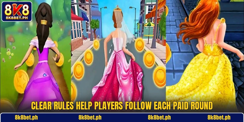 Clear rules help players follow each paid round