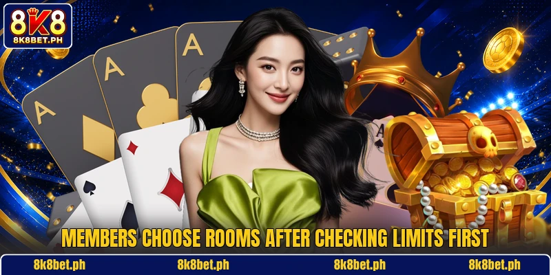 Members choose rooms after checking limits first