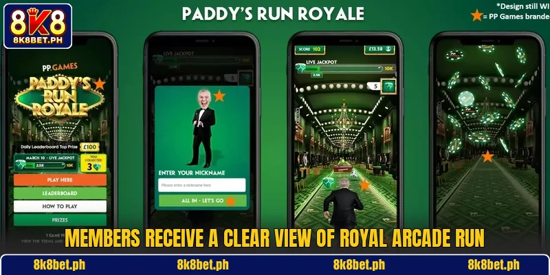 Members receive a clear view of Royal Arcade Run