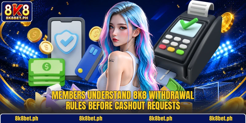Members understand 8K8 withdrawal rules before cashout requests