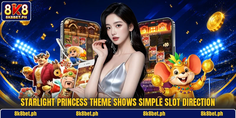 Starlight Princess theme shows simple slot direction