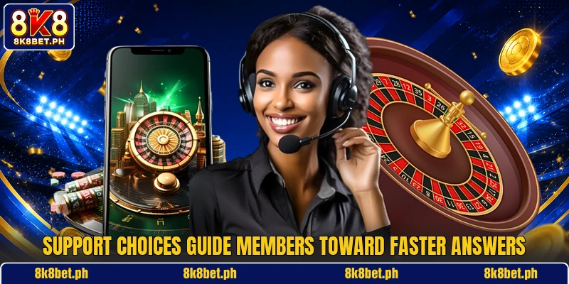Support choices guide members toward faster answers