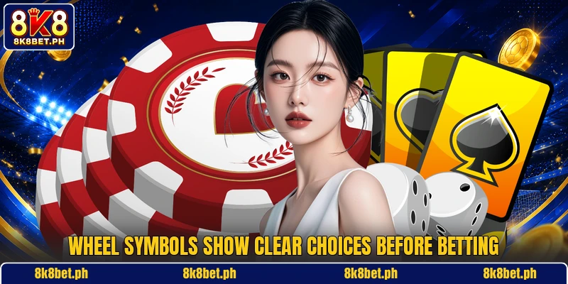 Wheel symbols show clear choices before betting